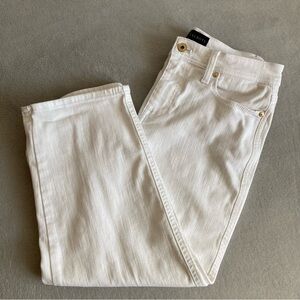 TALBOTS white denim capris 4P